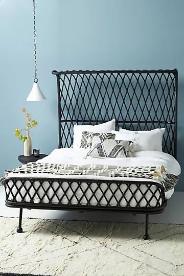 Pari Curved Rattan Bed | Anthropologie (US)