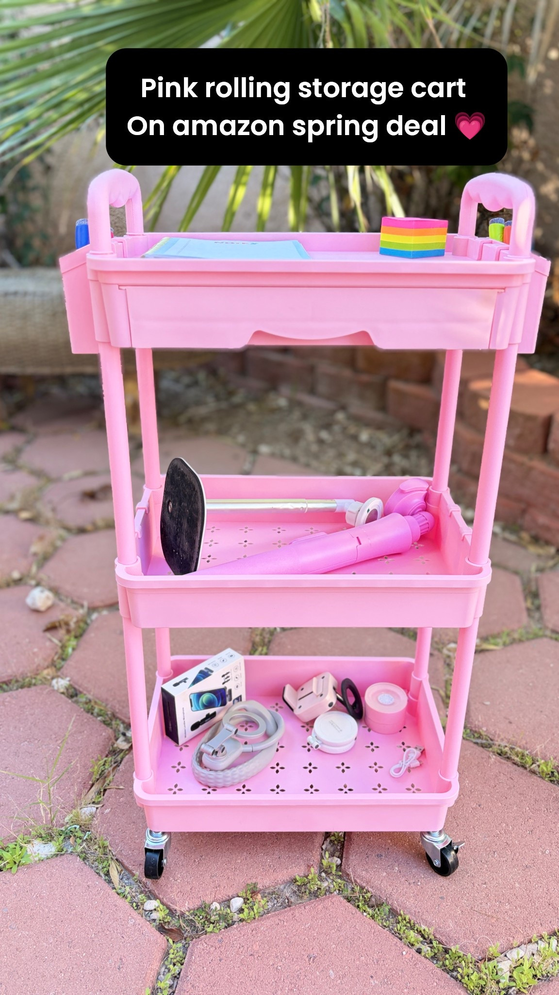 Pink rolling storage cart Perfect for home organization 😍 it’s on a prime spring deal right now 🌸

#LTKHome #LTKmomlife #LTKSaleAlert