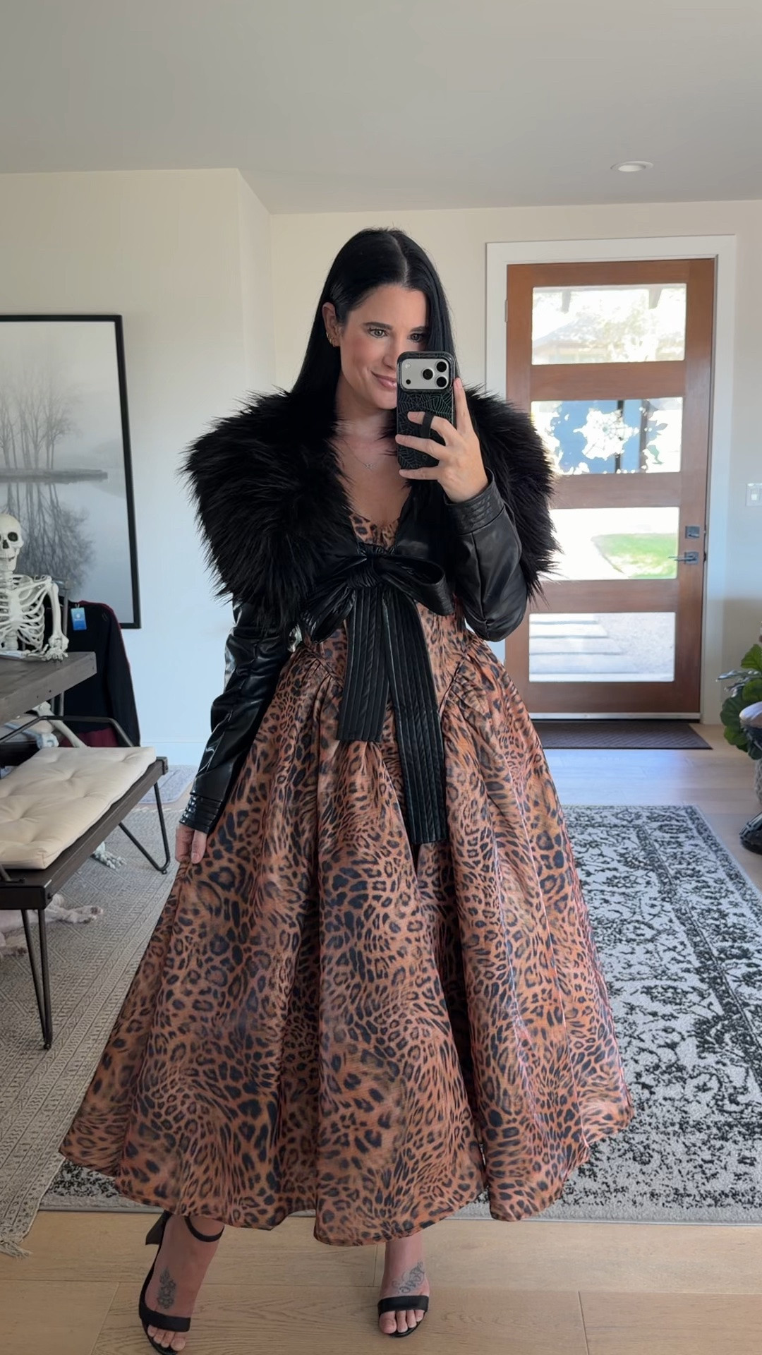 How STUNNING is this dress from @AKIRA?! I cannot get over the fit and the details. I’m in a size small.

I’m also loving this faux fur trip bolero. I’m in the size small. This is such a perfect piece for fall and winter!

#LTKOver40 #LTKTall