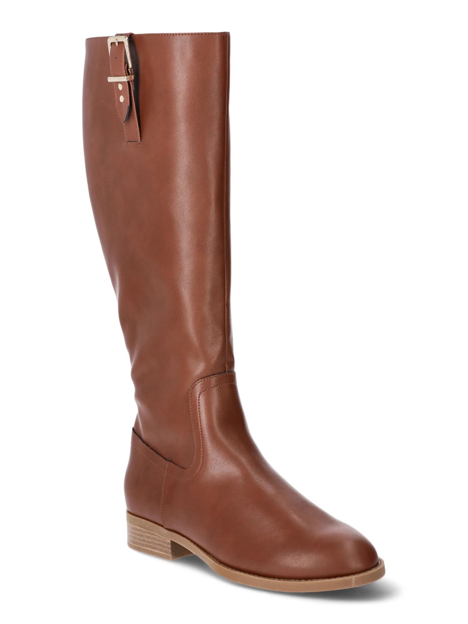 Time and Tru Women's Riding Boots, Wide Width Available - Walmart.com | Walmart (US)