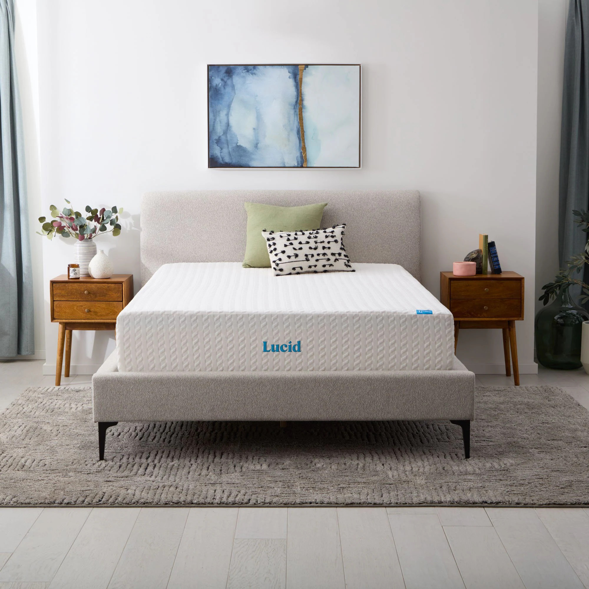 LUCID Comfort Collection SureCool 12-in Plush Full Memory foam Mattress in a Box one_size in White | LUCC12FF45GF | Lowe's