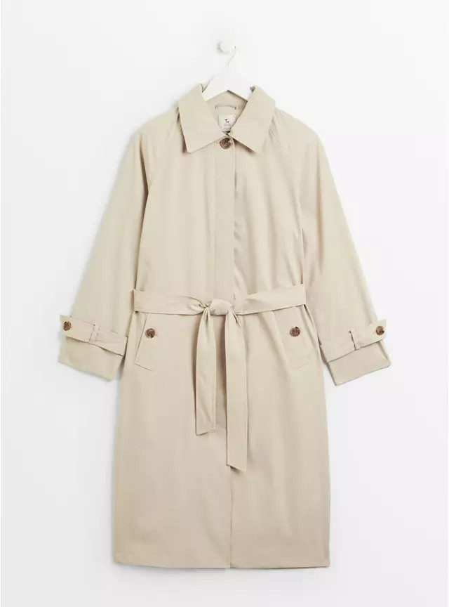 Buy PETITE Stone Longline Belted Trench Coat XS | Coats | Tu | Tu Clothing