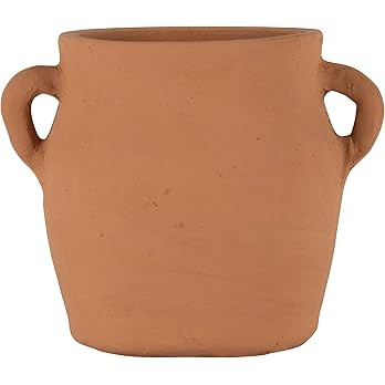 Foreside Home & Garden Natural Handthrown Terracotta Vase with Handles | Amazon (US)