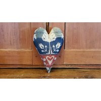 Coverlet Heart Pillow, Antique Blanket Prim Decor | Etsy (US)