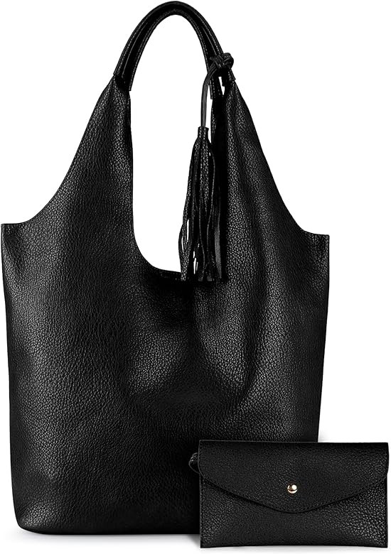 Slouchy Hobo Bags for Women Soft Designer Shoulder Purses Ladies Top Handle | Amazon (US)