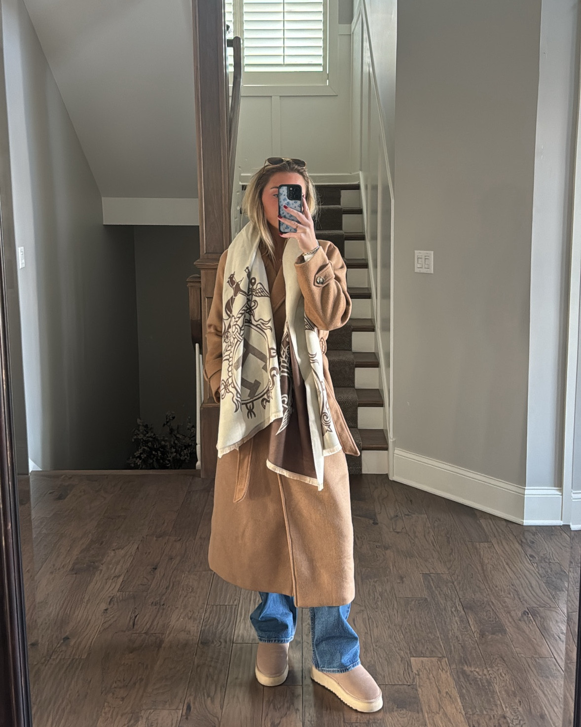 OOTD! Winter day time outfit✨ Love this coat and scarf!! Ordering in every color 👏🏻👏🏻

#LTKStyleTip #LTKFindsUnder50 #LTKSaleAlert