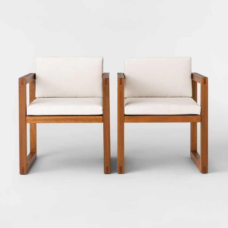 2ct wooden armchairs makes a classic addition to your outdoor space | Target
