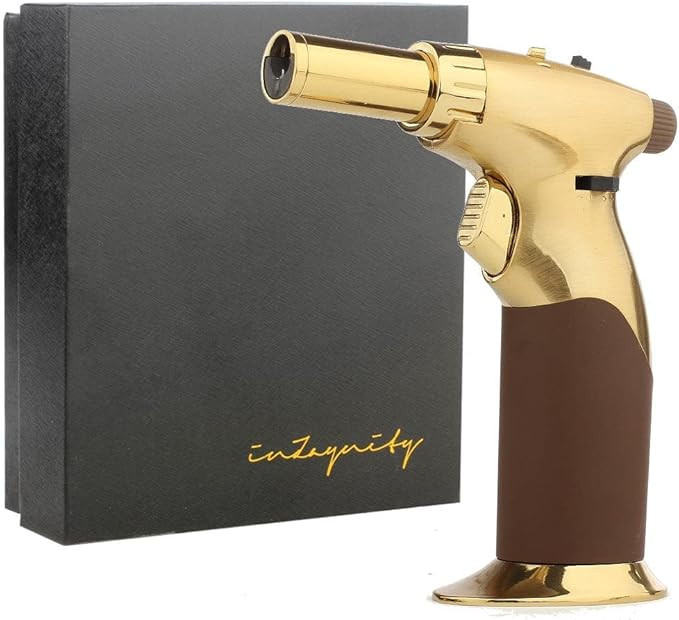 Powerful DUAL Flame Style+Triple Adjustable Flame Size in One Hand Butane Torch-by inZaynity-Refi... | Amazon (US)