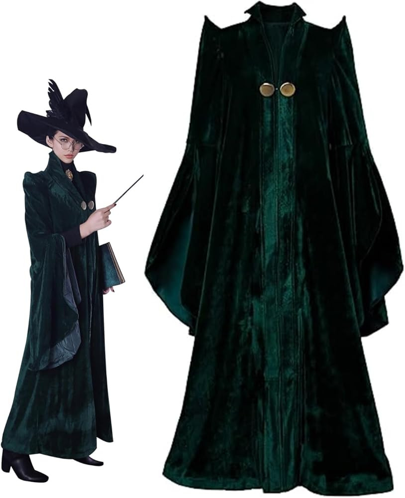 Women's Witch Halloween Cosplay Costume Movie Wizard Sorceress Cloak Robe Coat | Amazon (US)