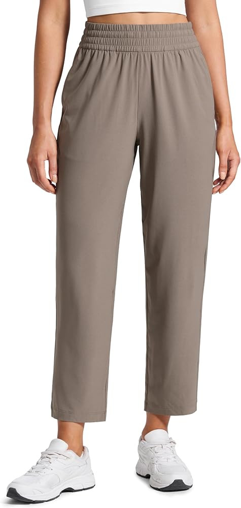 CRZ YOGA Lightweight Drapey Tapered Ankle Pants for Women 27" - 7/8 Casual Travel Work with Pocke... | Amazon (US)