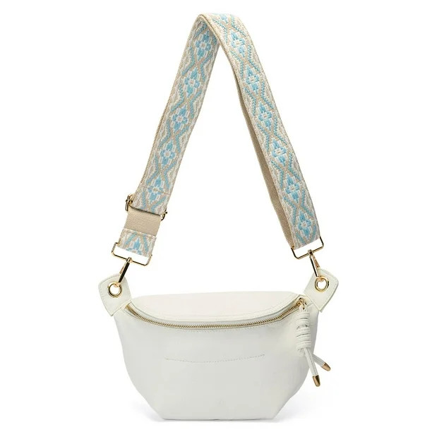 Fugua Fanny Pack Women Small Crossbody Sling Bags Versatile Ladies Retrol Chest Bag Double Straps | Walmart (US)