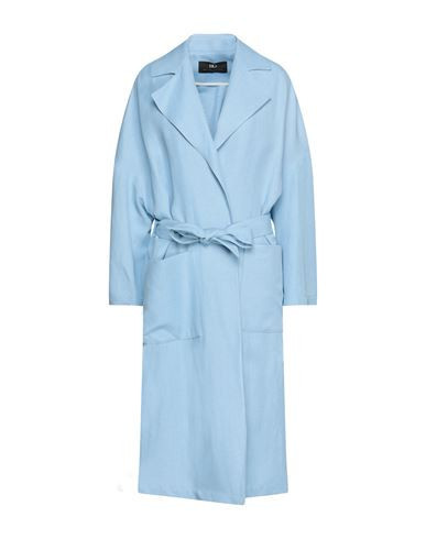 Brian Dales Woman Overcoat & Trench Coat Sky blue Size 4 Viscose, Linen | YOOX (US)