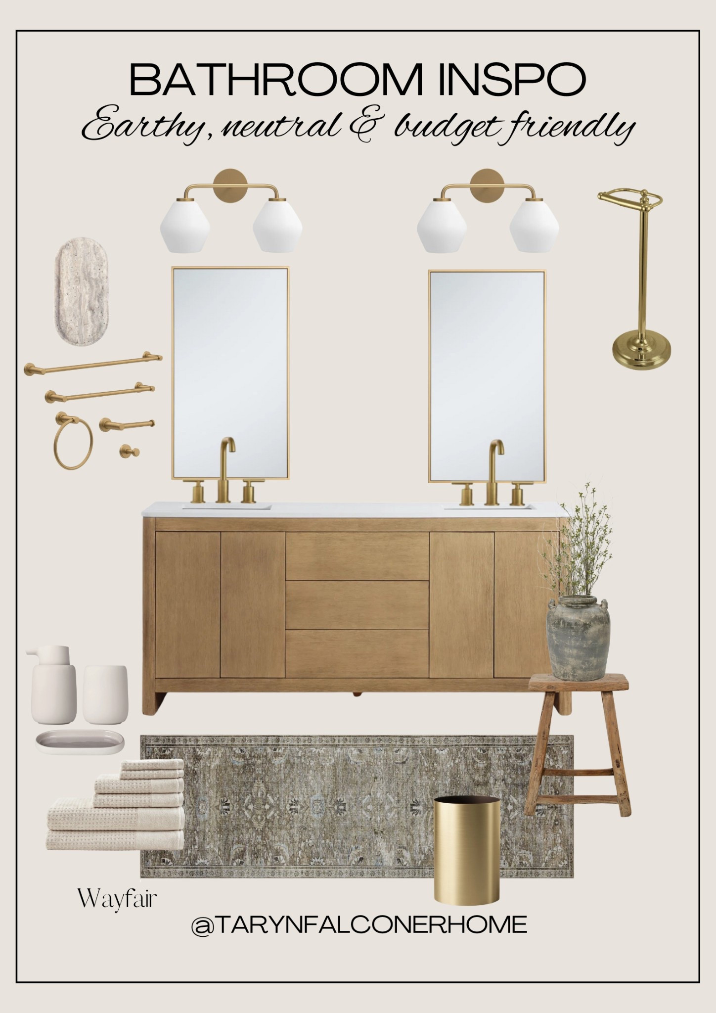Shop these earthy, neutral & budget friendly bathroom finds🫶🏼

#bathroom #vanity #faucet #rug #trashcan #vanitylight #vase #towels #bathroomaccessories #homefinds #marbletray

#LTKHome