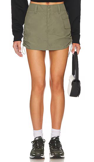 Dion Cargo Mini Skirt in Olive Green | Revolve Clothing (Global)