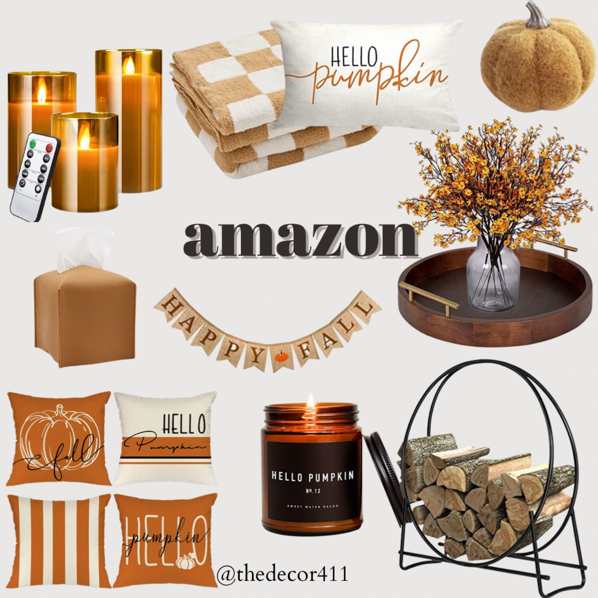 Amazon fall home finds 
Fall home decor, fall candle, black lamp, tissue box cover, candle stick holders, candles, wooden tray, fall throw pillows, kitchen sink soap dispenser, checkered throw blanket, soap holders, serving tray, fall home, fall blanket, wood holder, fireplace accessories, faux fall florals, faux pumpkins, fall door mat

#LTKSeasonal #LTKhome #LTKsalealert