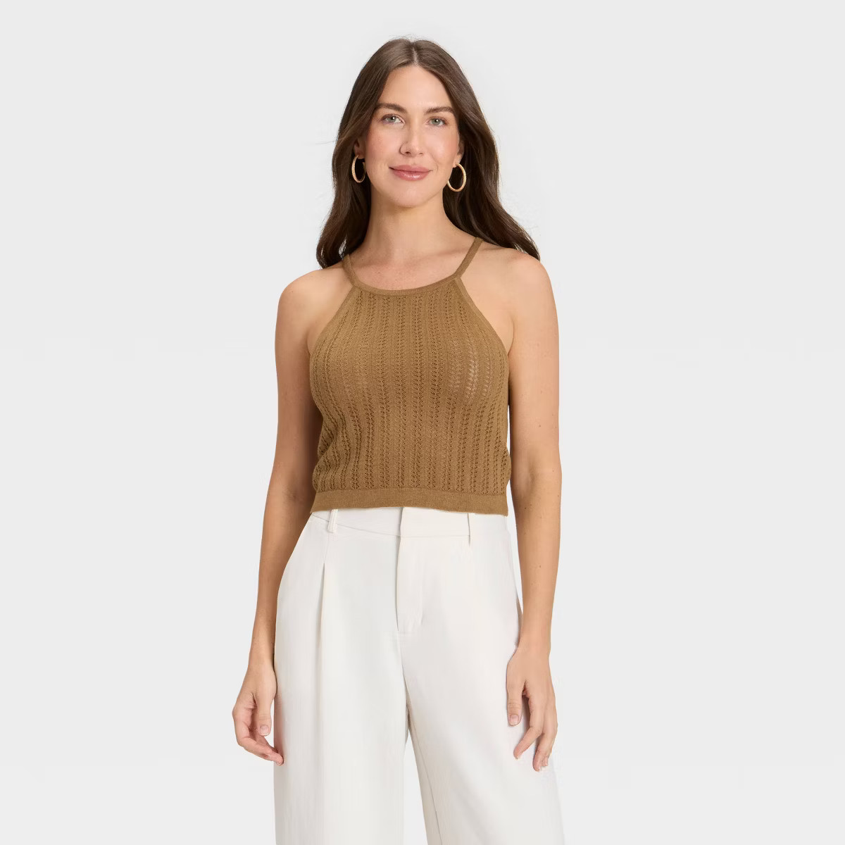 Women's Pointelle Tank Pullover Sweater - A New Day™ | Target