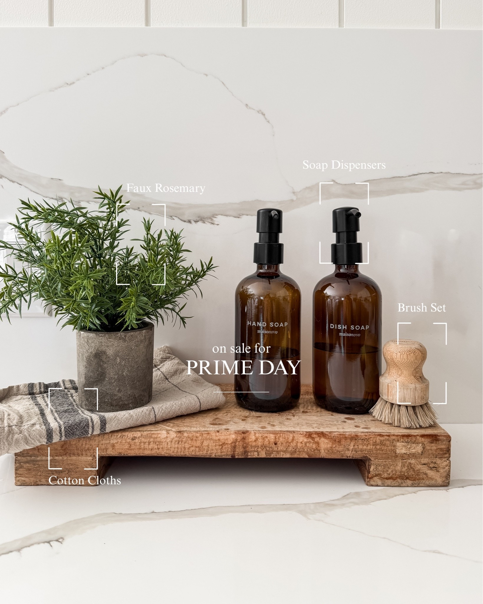 Amazon Prime Day deal 🤎

It’s the little details that make a kitchen feel finished ✨ The soap dispensers, scrub brush, rosemary plant, and cotton cloths are all on sale and make everyday cleanup look a whole lot prettier.

#LTKhome #LTKsale #LTKcanada