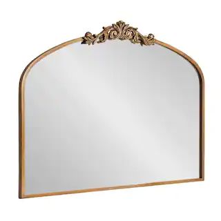 Kate and Laurel Arendahl 36.00 in. W x 28.50 in. H Arch Metal Gold Framed Traditional Wall Mirror... | The Home Depot