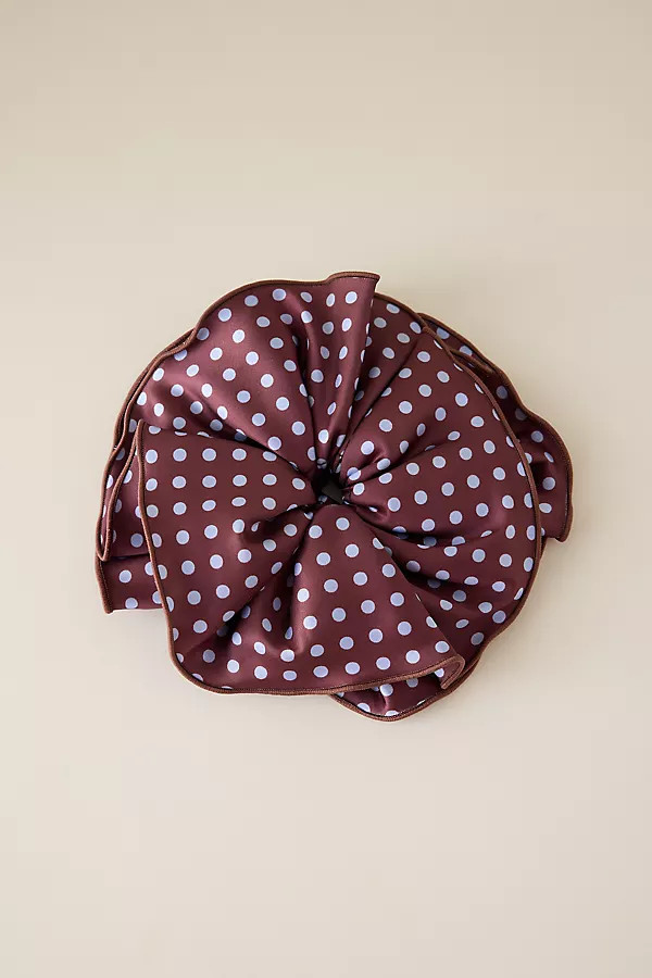 Polka Dot Satin Hair Scrunchie | Anthropologie (UK)