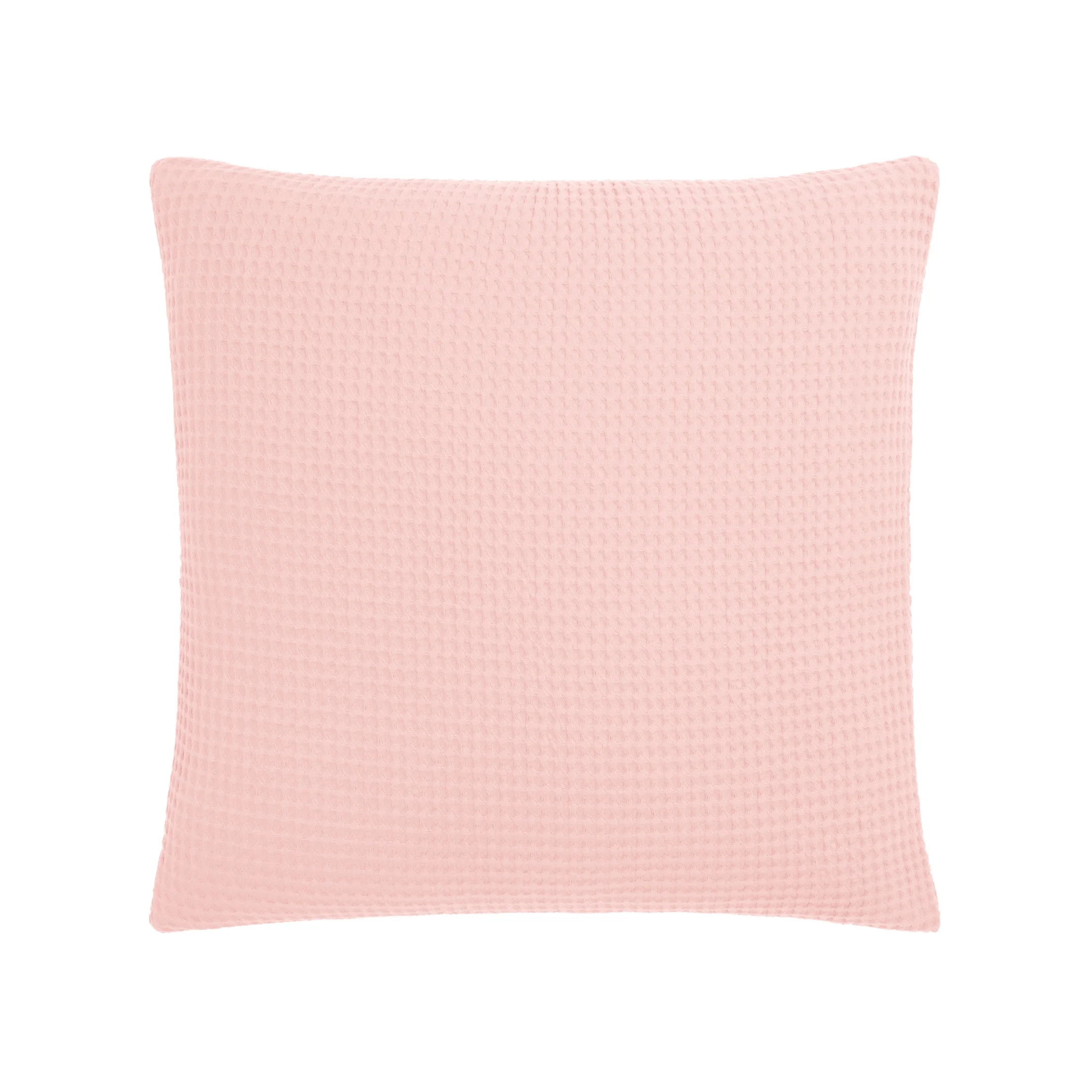 Gap Home Washed Waffle Decorative Square Throw Pillow Blush 18" x 18" - Walmart.com | Walmart (US)