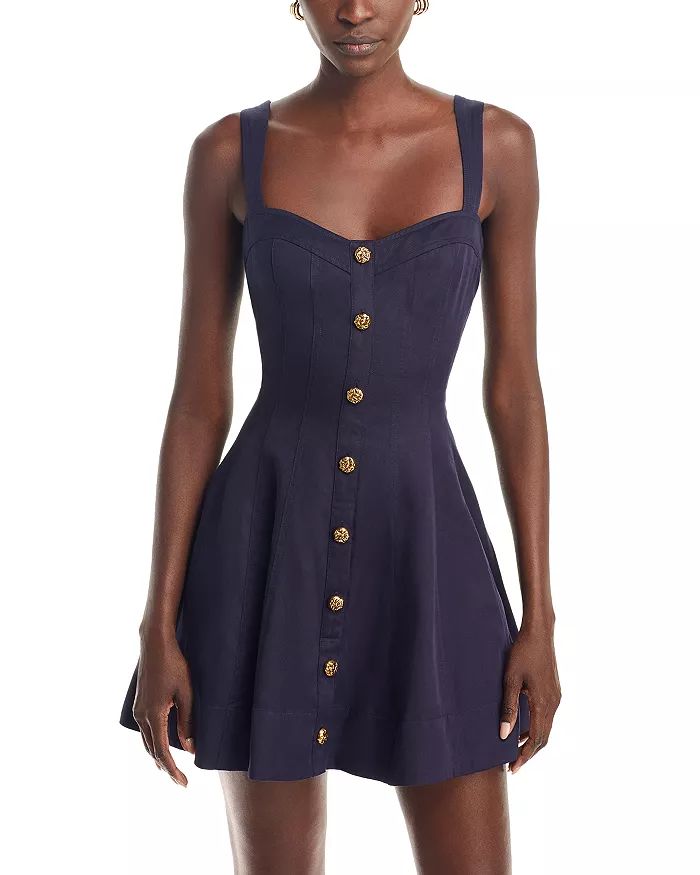 Button Front Mini Dress - 100% Exclusive | Bloomingdale's (US)