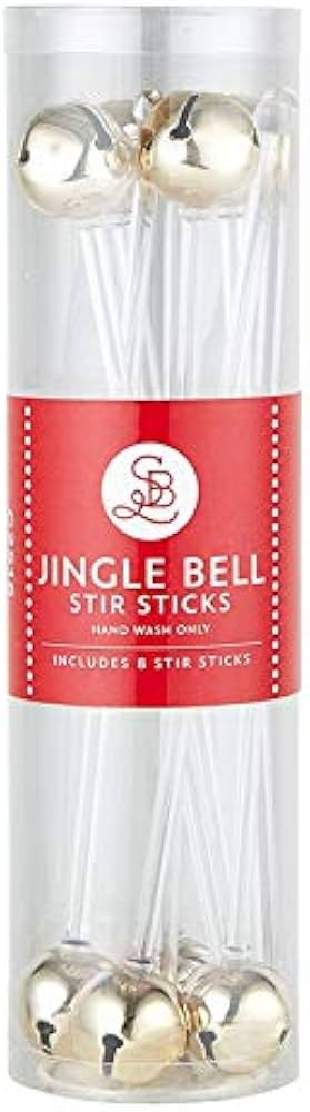 Santa Barbara Design Studio Holiday Collection Stir Sticks, 8-Pieces, Jingle Bell | Amazon (US)