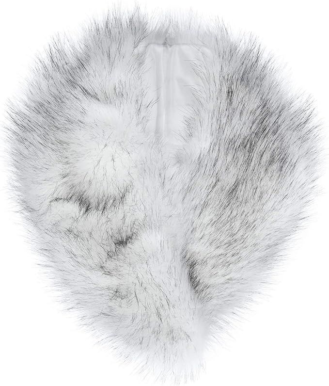 Futrzane Detachable Faux Fur Collar Wrap for Women - Retro Scarf - Like Real Fur | Amazon (US)