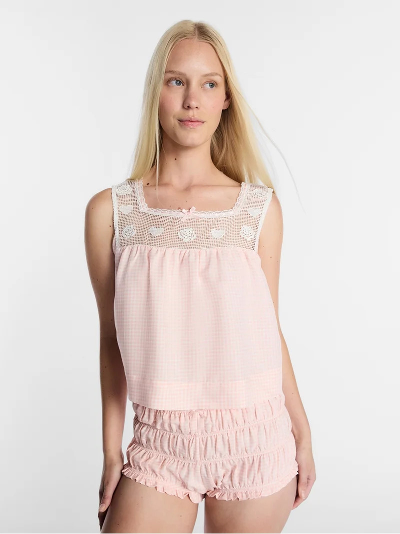Kacey Lee Women's Woven Sleep Set, 2-Piece, Sizes XS-XXL | Walmart (US)