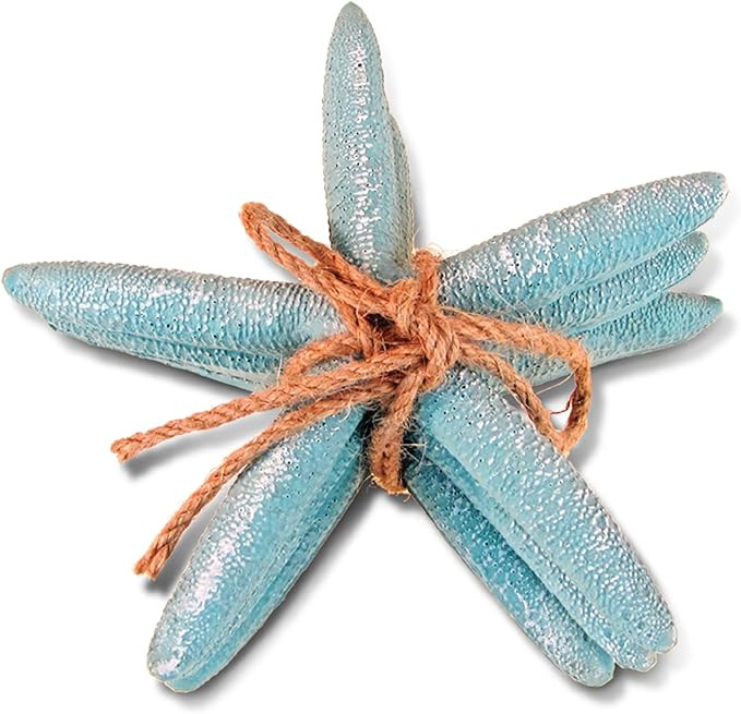 Puzzled Nautical Turquoise Starfish Set - Decorative Beach Style Tabletop Centerpiece, Realistic ... | Amazon (US)
