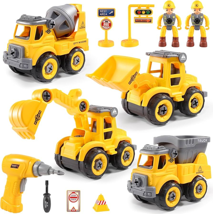 LUDILO Toddler Kids Toys Boys 3-5: Mini DIY Assembly Stem Learning Educational Building Toy Cars ... | Amazon (US)