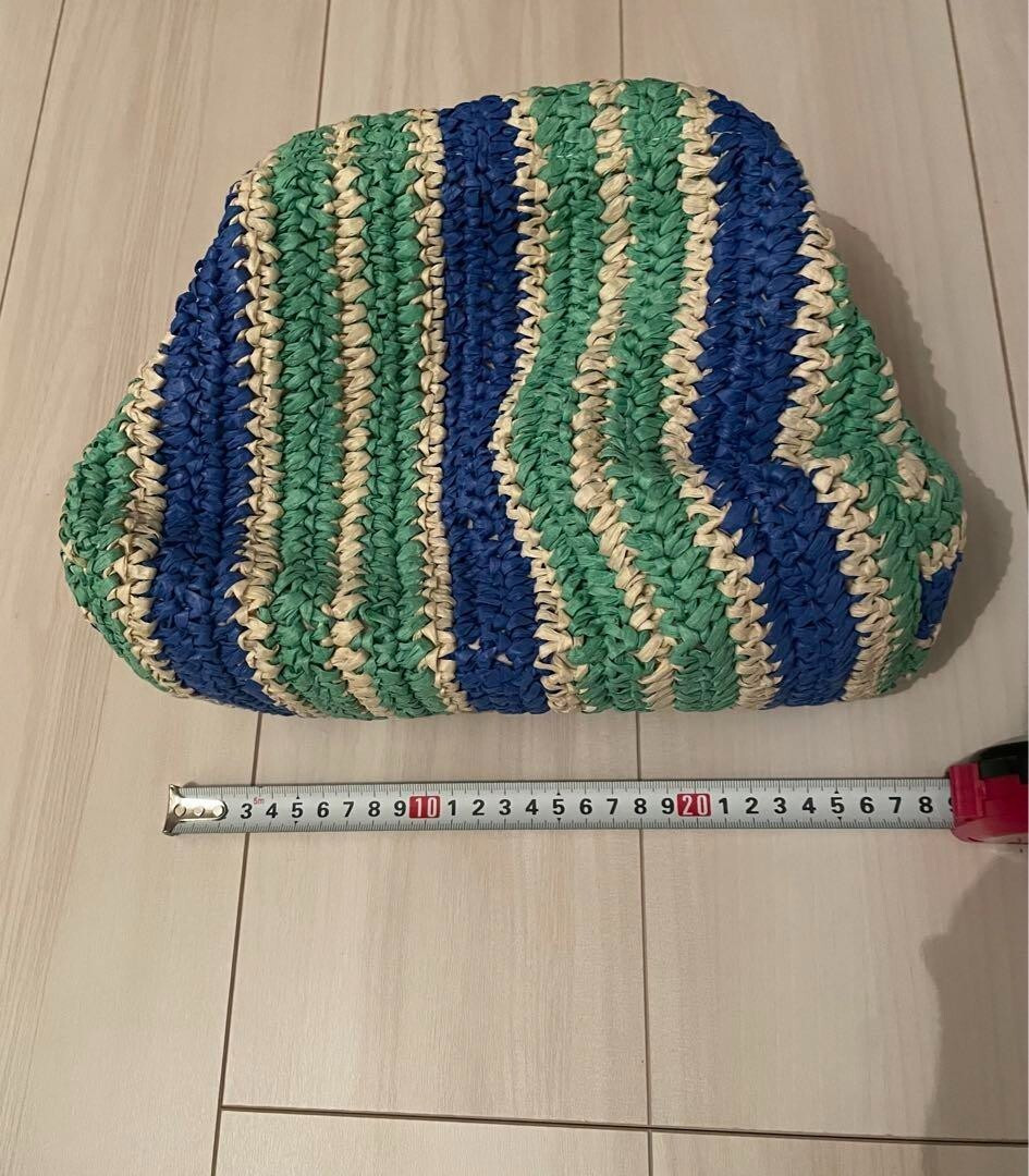 Cos Raffia Clutch Bag pouch color green blue beige fashion goods women ladies | eBay UK