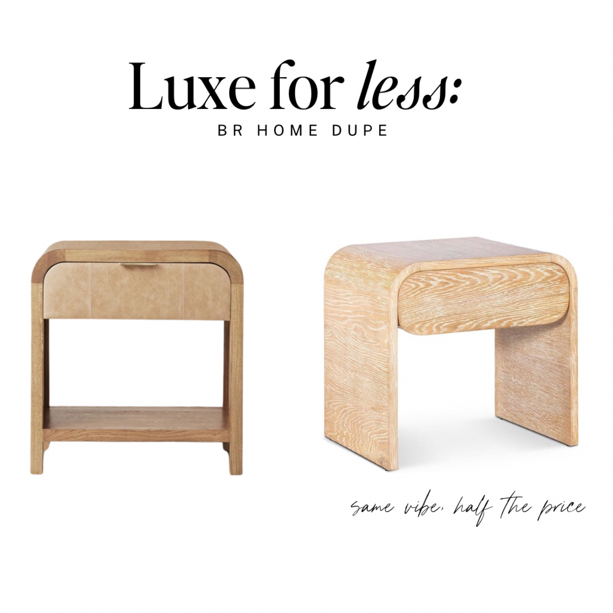 Same vibe, half the cost. 

#amazonmusthaves #amazonhome #amazonfinds #amazonorganization #amazondupe #amazonluxury
#moderndecor #brhome #nightstands #bedroom #deals #luxeforless


#LTKstyletip #LTKSeasonal #LTKhome