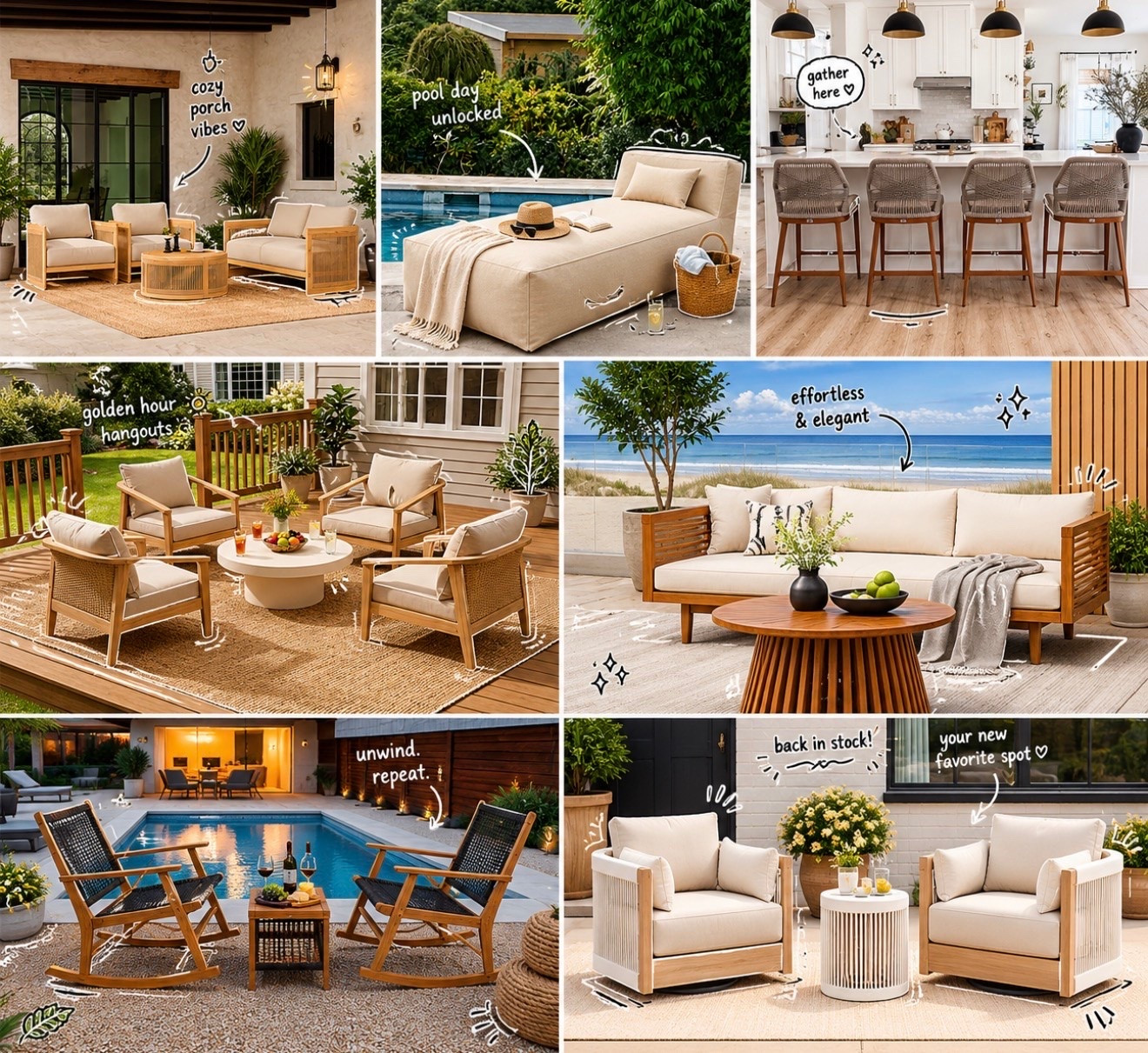 Okay but WHY does this patio furniture look like it belongs at a $12M vacation home instead of in my cart right now?? 😭☀️

The oversized loungers, woven details, neutral tones, the designer vibes… every single piece looks way more expensive than it actually is.

I’m convinced outdoor furniture is having a luxury moment this summer and these finds understood the assignment 👏🏼

If you’ve been wanting your patio, porch, or pool area to feel elevated without spending a fortune… this is your sign.

Save this for your next patio refresh before the good pieces disappear for summer 🤍🏡