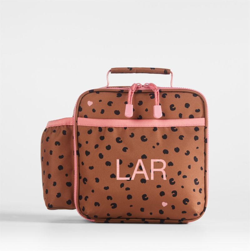 Insulated Hearts and Cheetah Print Lunch Box | Crate & Kids | Crate & Barrel