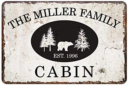 LPLED Personalized Vintage Distressed Look Cabin Metal Room Sign Customized Name Wall Art Plaque ... | Amazon (US)
