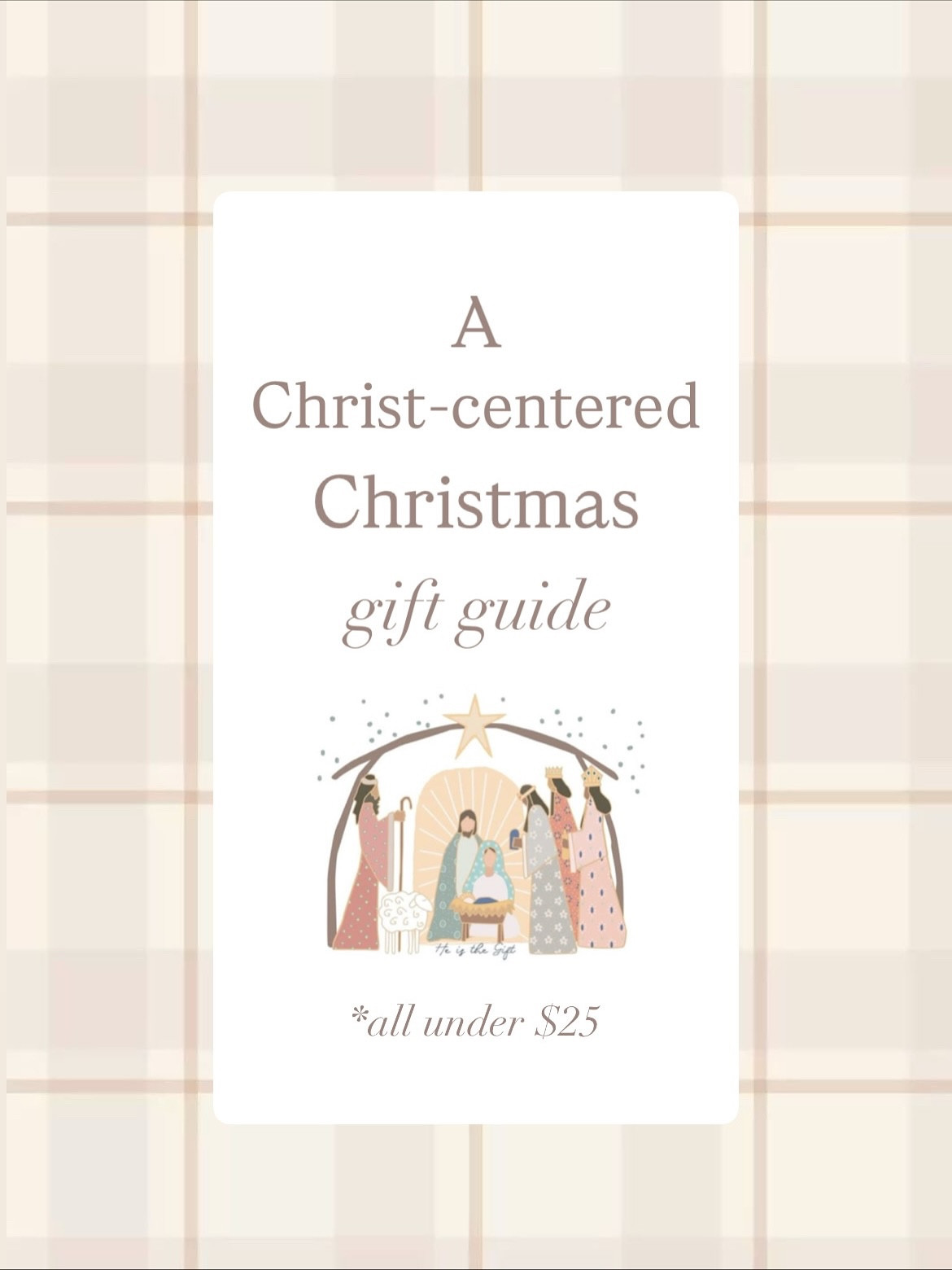 With all of the cute gift guides floating around, I figured we could all use one more that was focused on Jesus Christ!

Comment “JESUS” for the links!

These are some of my favorites for my family, along with a few new finds that I love for the Holiday season. Everything is under $25 too- I love finding affordable and fun ways to remember Jesus Christ during the Christmas season! 

#jesuschrist #thereasonfortheseason #christmas #christcentered #christ #christmastime #christian #giftguide #christmasgift #latterdaysaints