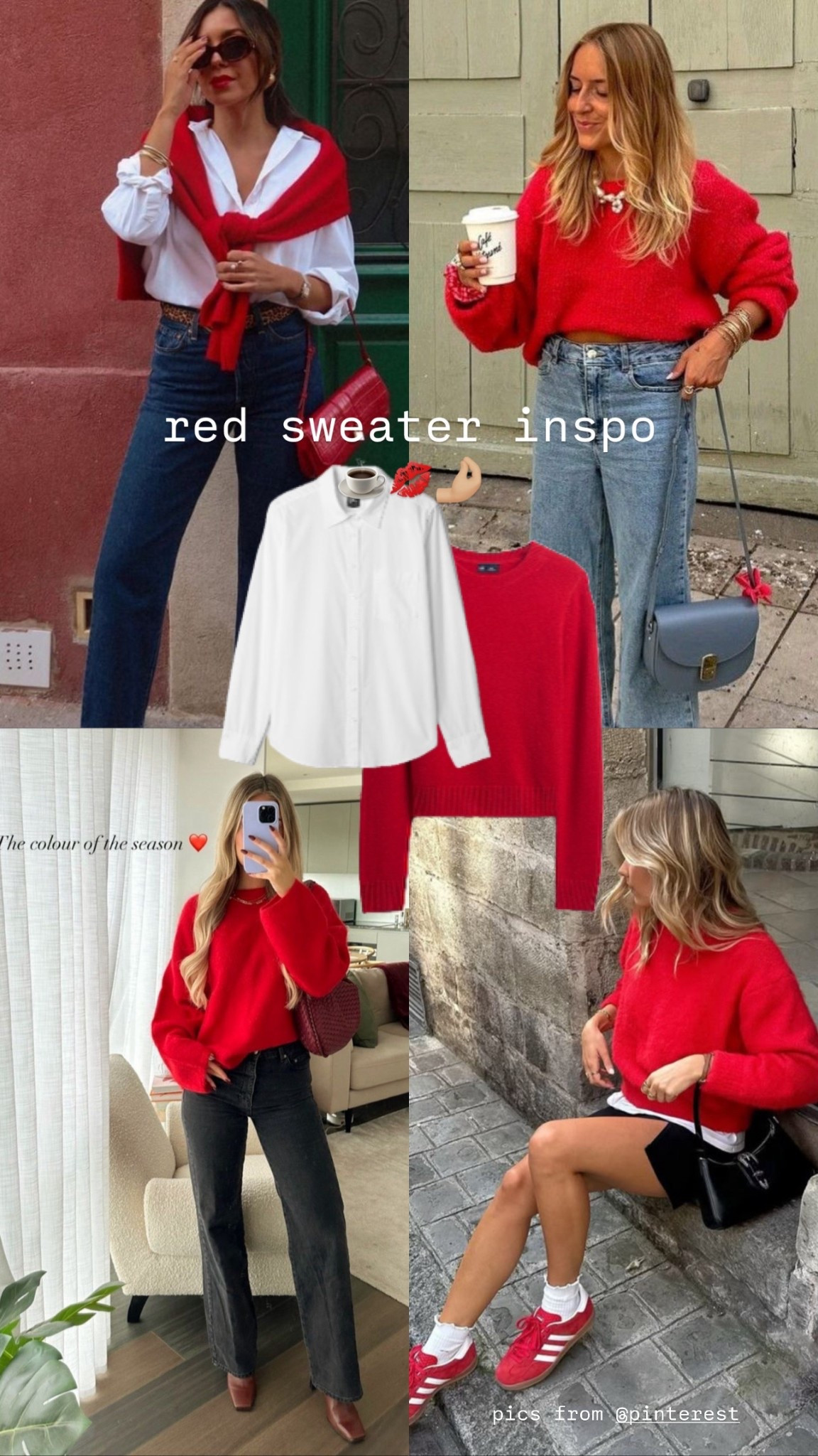 Red sweater inspo for fall 2025 🫶🏼 

#LTKStyleTip #LTKSeasonal #LTKFindsUnder50