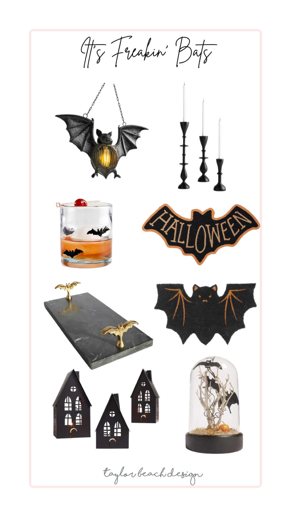 It's Freakin' Bats | I Love Halloween | Bat | Bats | Halloween Decor | Halloween Party | Halloween Decorations | Halloween Doormat | Halloween Costume | Front Door | Kitchen Decor | Bat Cart | Barware | Hanging Lights | Servingware | Halloween Hosting | Candy Bowl | Statement Headband | Halloween Cape | Halloween Candles | It’s Frickin Bats

#LTKsalealert #LTKHalloween #LTKSeasonal