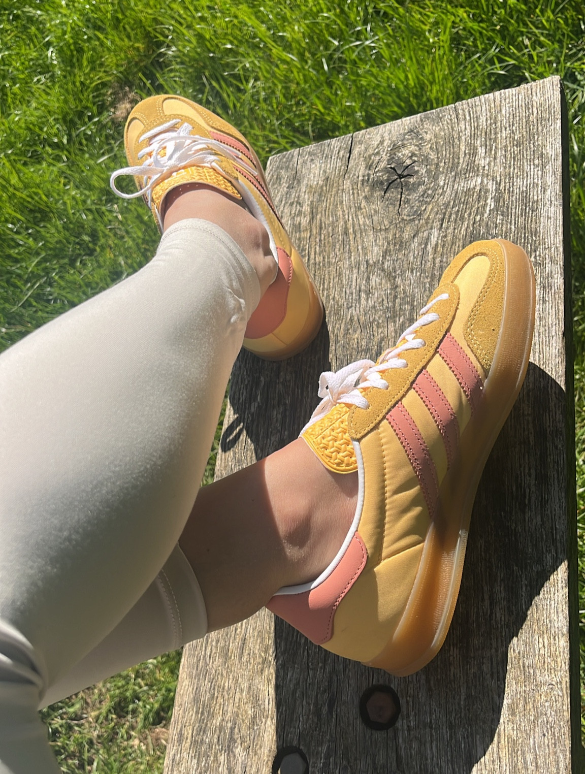 Yellow and pink gazelle trainers 

#LTKstyletip #LTKsummer #LTKshoes