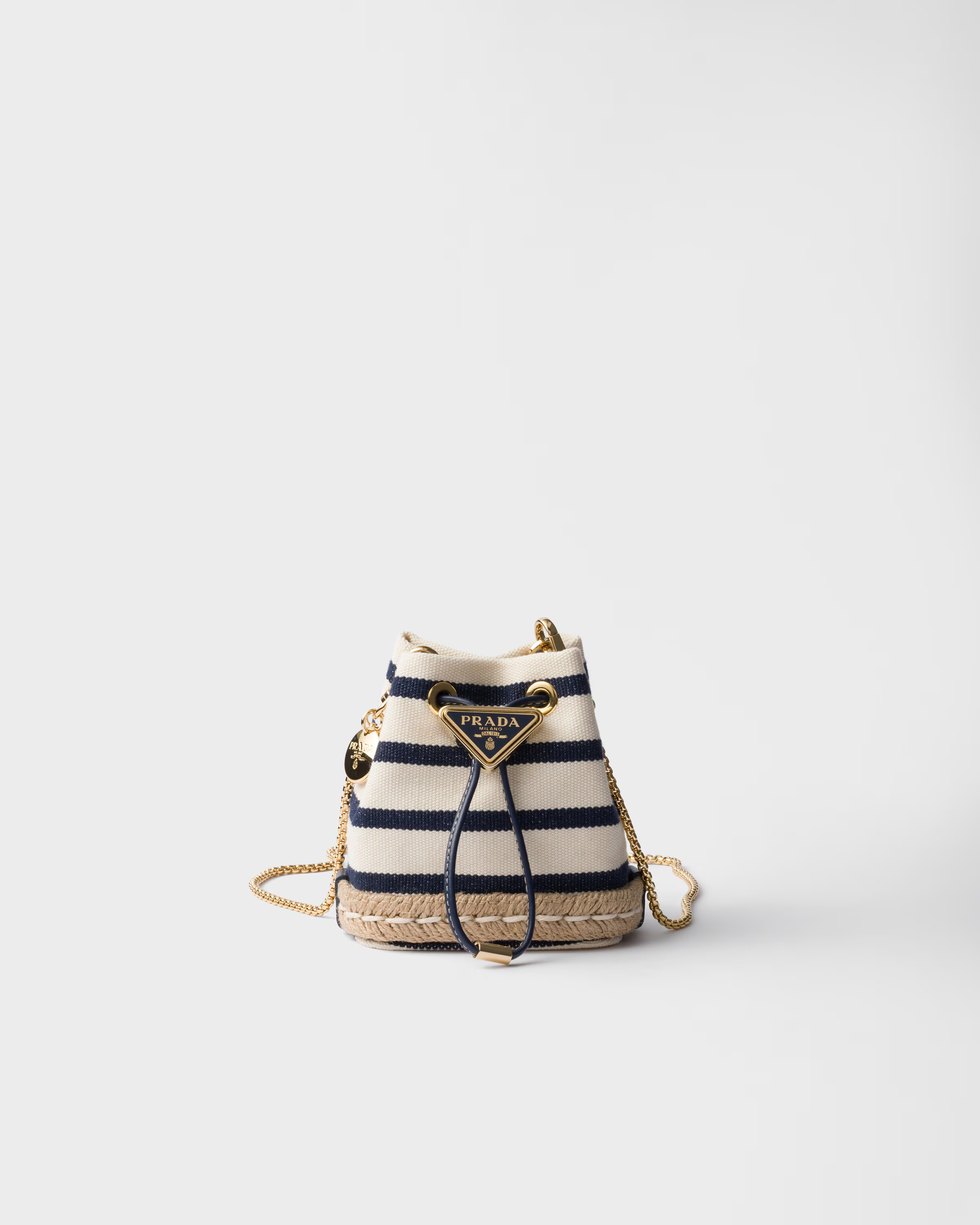 Striped fabric mini-pouch | Prada US