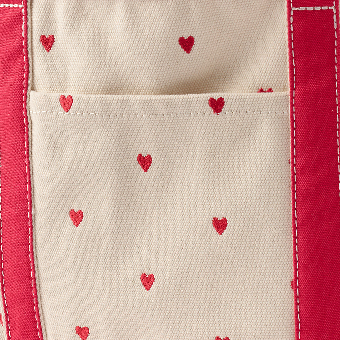 Medium Embroidered 5 Pocket Zip Top Long Handle Canvas Tote Bag | Lands' End (US)