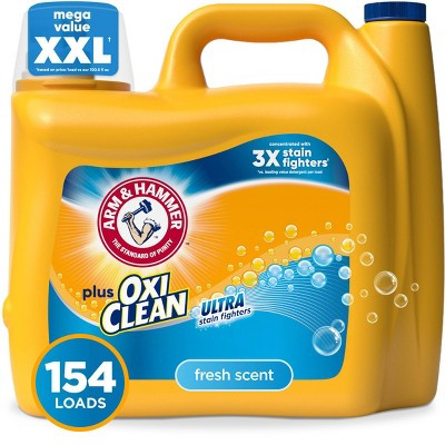 Arm & Hammer Plus OxiClean Ultra Stain Fighters Fresh Scent Liquid Detergent 154 Loads - 200oz | Target