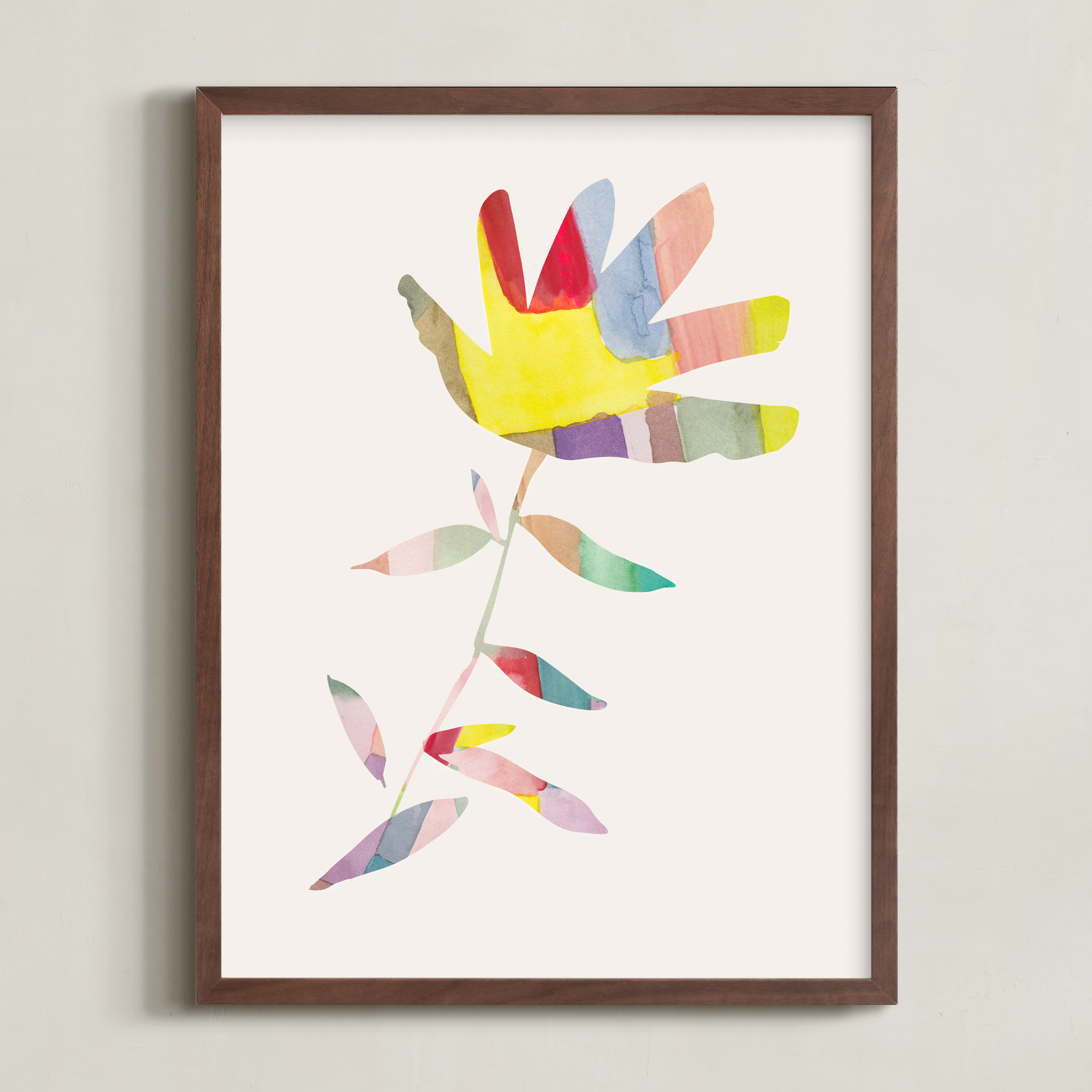 "Botanical Burst II" - Mixed Media Limited Edition Art Print by Creo Study. | Minted