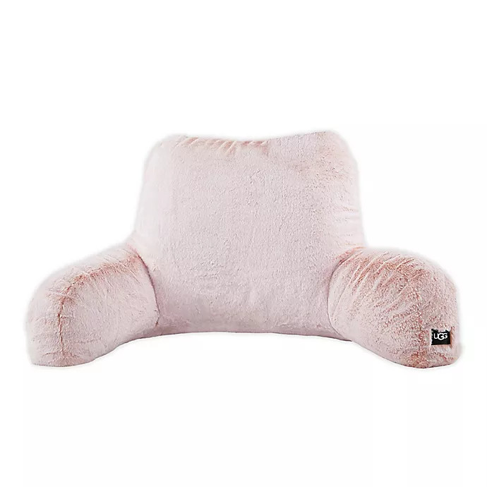 UGG® Dawson Tipped Faux Fur Backrest Pillow in LA Sunset | Bed Bath & Beyond