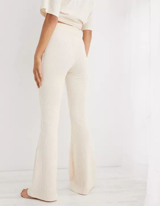 Aerie Groove-On Velour High Waisted Flare Pant | American Eagle Outfitters (US & CA)