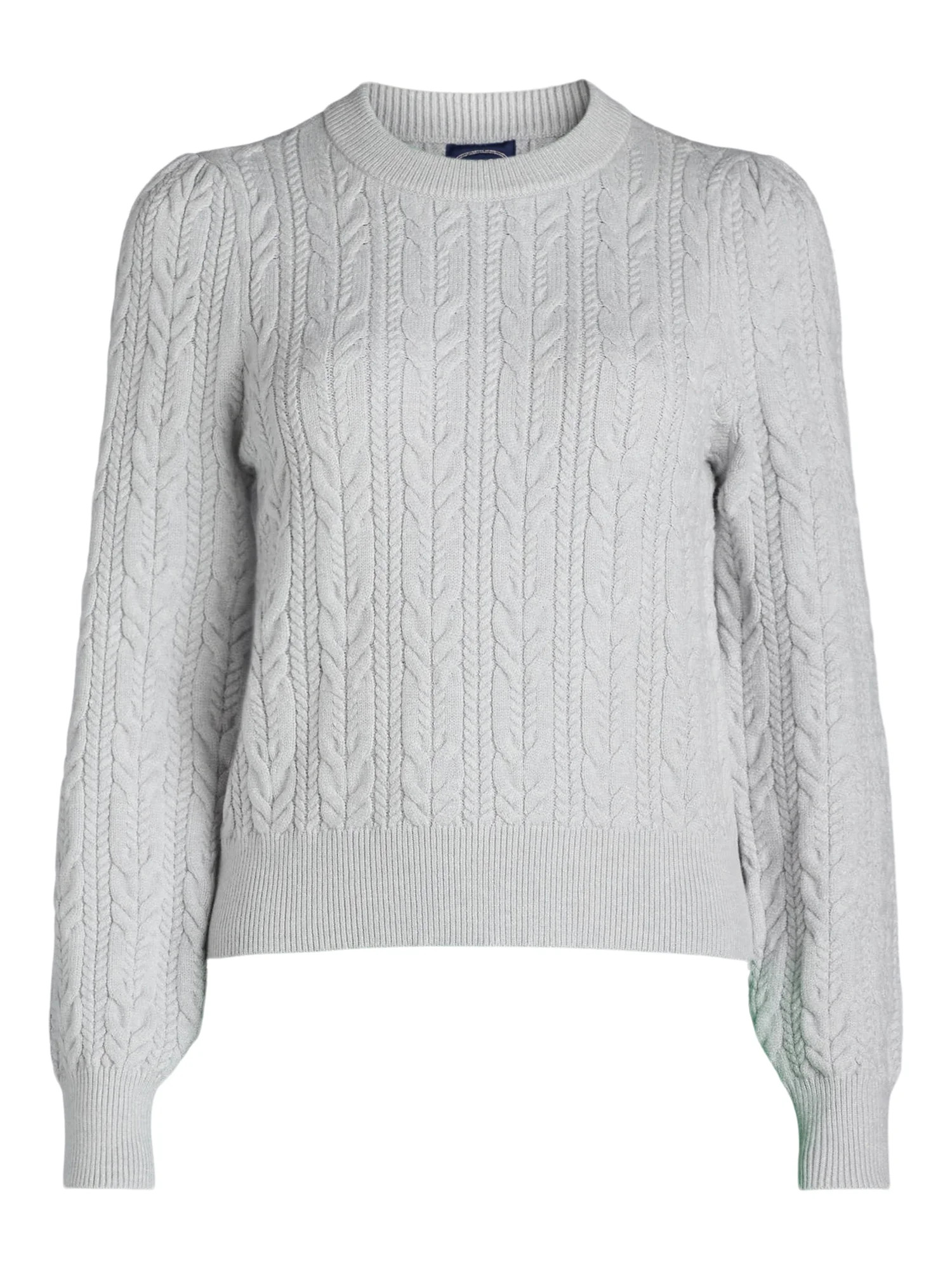 Scoop Women’s Cable Knit Sweater, Midweight, Sizes XS-XXL - Walmart.com | Walmart (US)