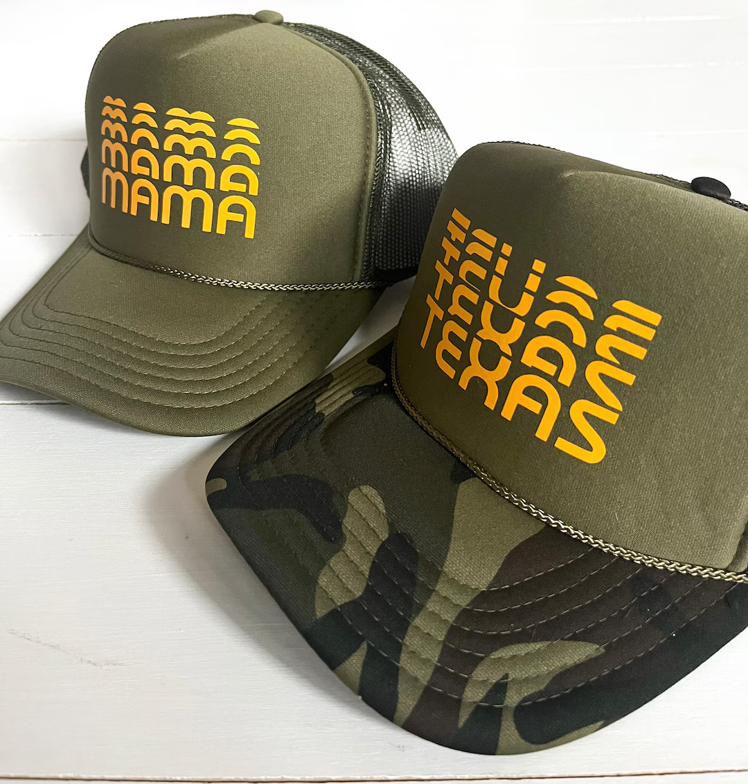 Custom Wording Adult Foam Trucker Hat Texas Hat Mama Hat Adjustable Personalized Hats Camo Hat Ol... | Etsy (US)