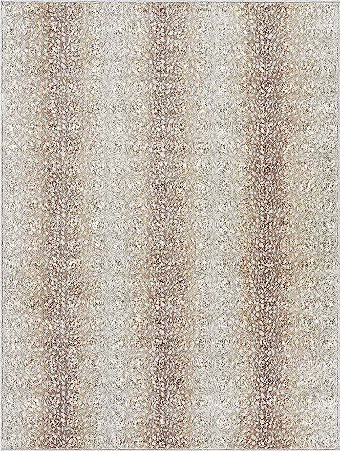 Artistic Weavers Pablo Antelope Print Area Rug,9' x 12'3",Camel/Light Gray | Amazon (US)