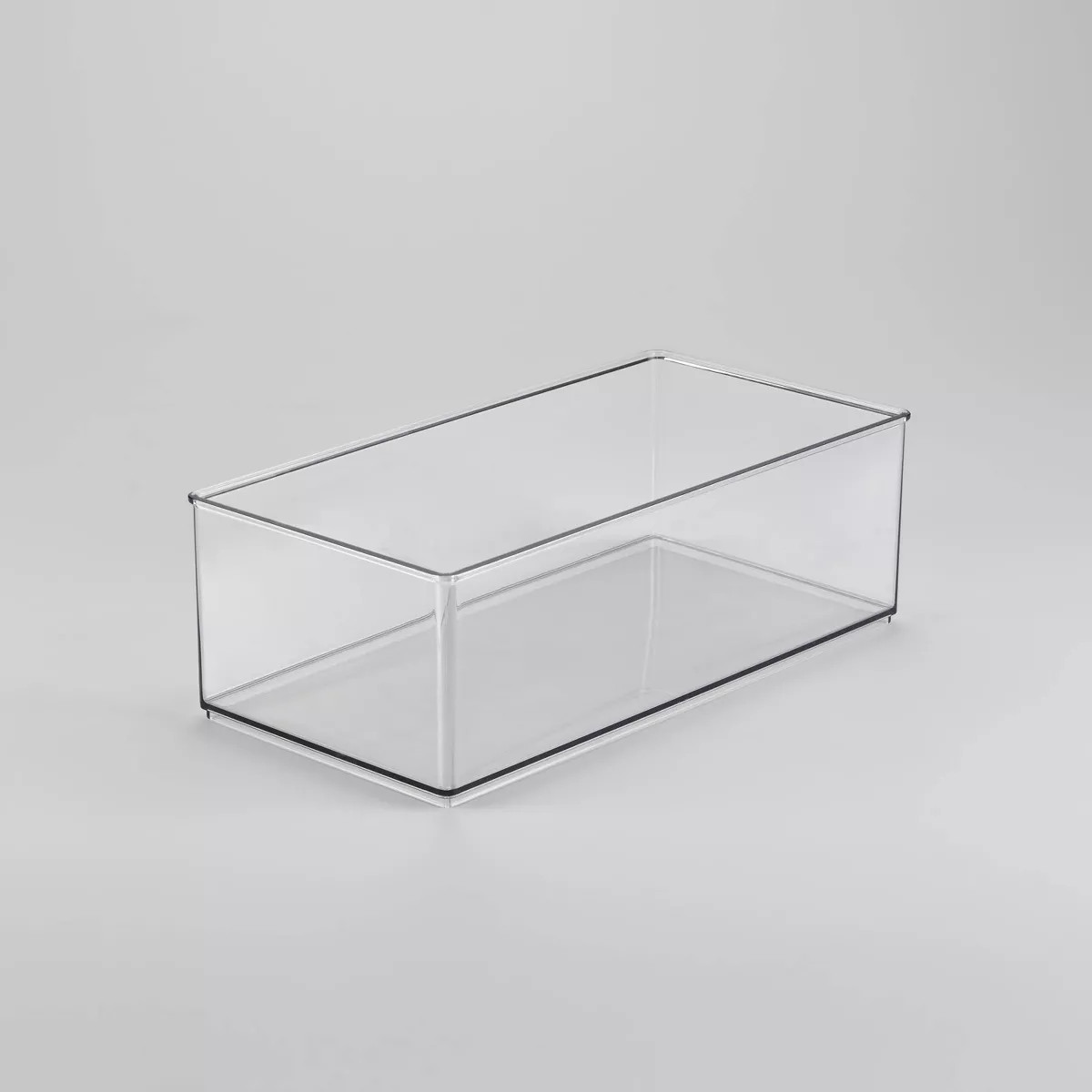 12" x 6" x 4" All Purpose Storage 1/2 Storage Bin - Brightroom™: Clear Plastic Decorative Conta... | Target