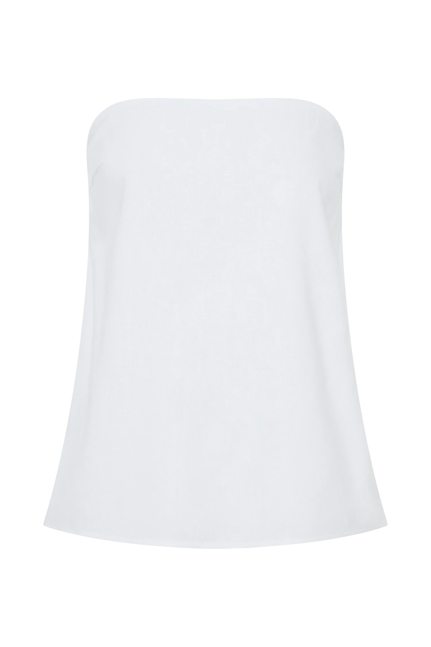 Luisa Strapless Linen Top - White | MESHKI US